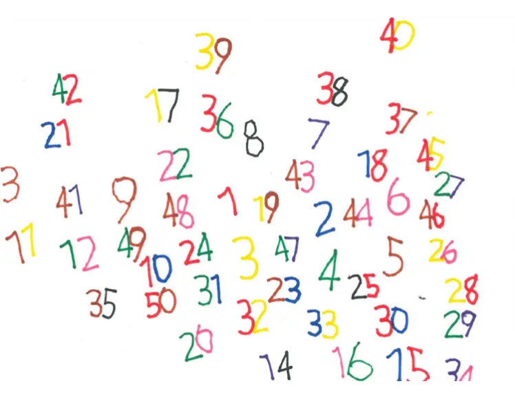 カラフルなすうじ